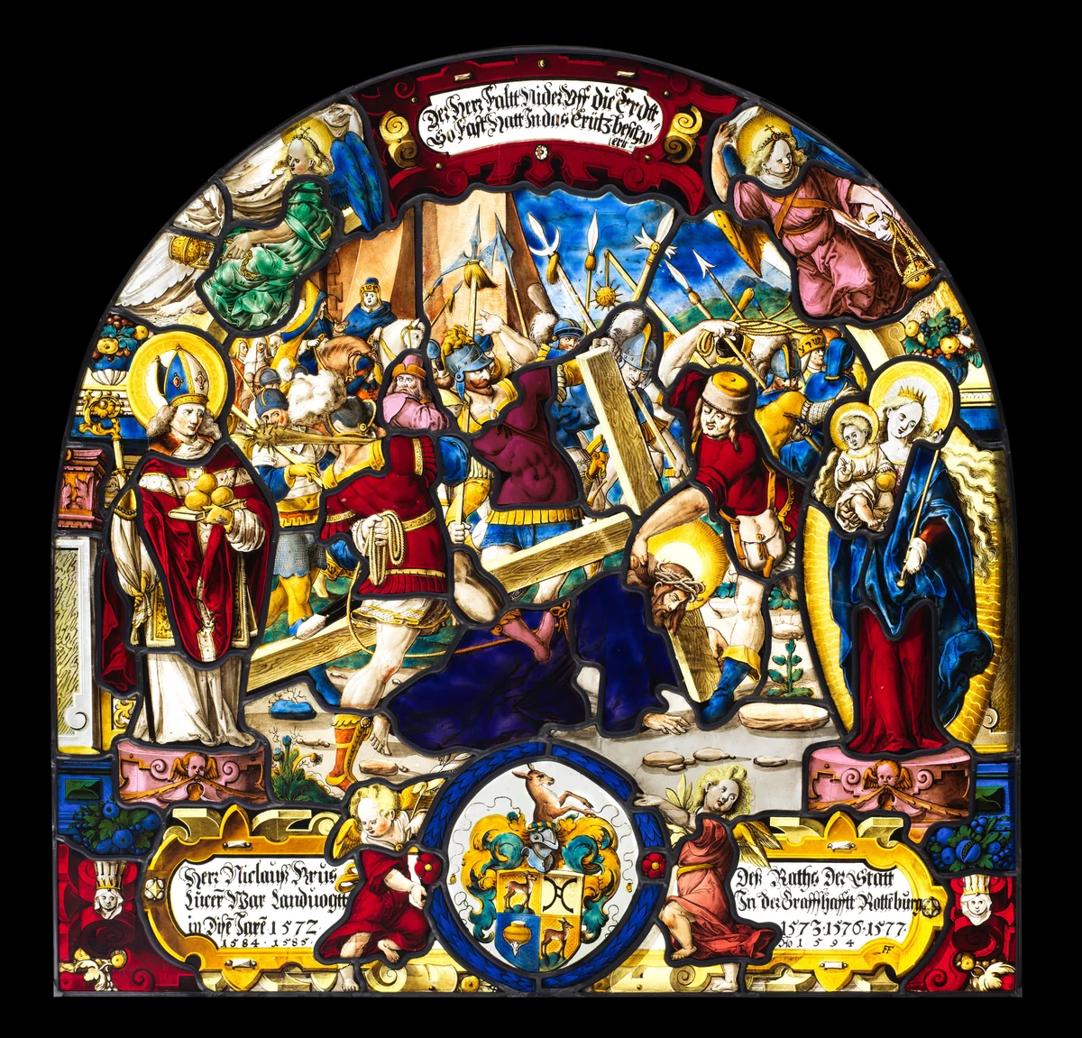 Christ Falling Under the Cross by Franz Fallenter, other, 1594