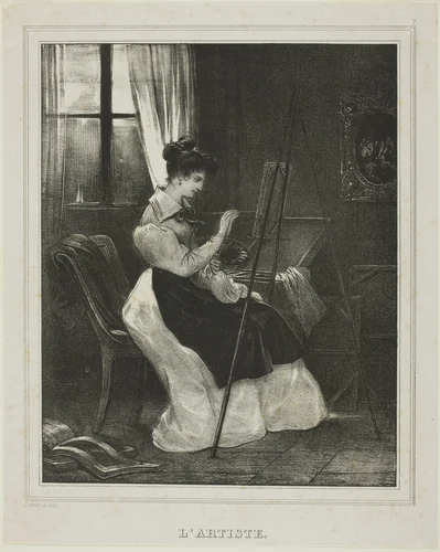 The Artist by Achille Devéria, print, 1820-1857