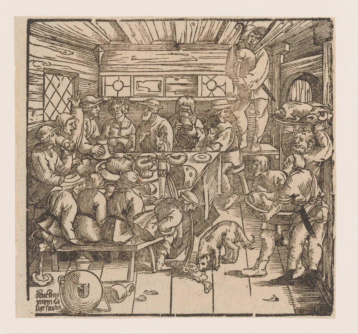 Boerenfeest by anonymous, print, 1525-1600