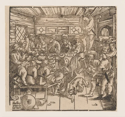 Boerenfeest by anonymous, print, 1525-1600