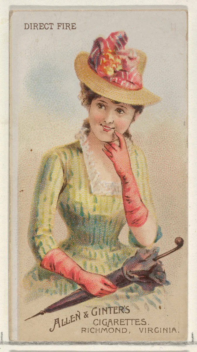 Direct Fire, from the Parasol Drills series (N18) for Allen & Ginter Cigarettes Brands by Allen & Ginter, print, 1888