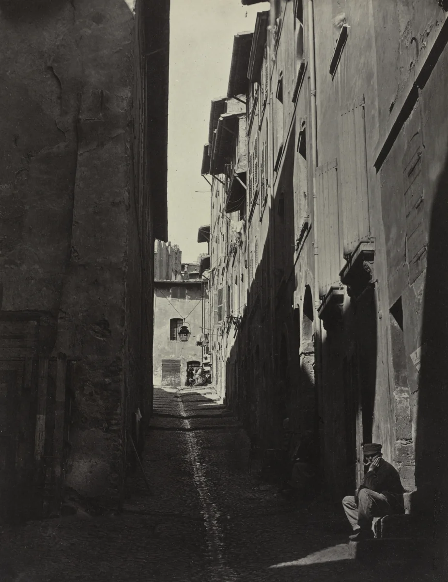 Renovation of the Old City of Marseille, Rue Caves de l'Oratoire by Adolphe Terris, photograph, 1862