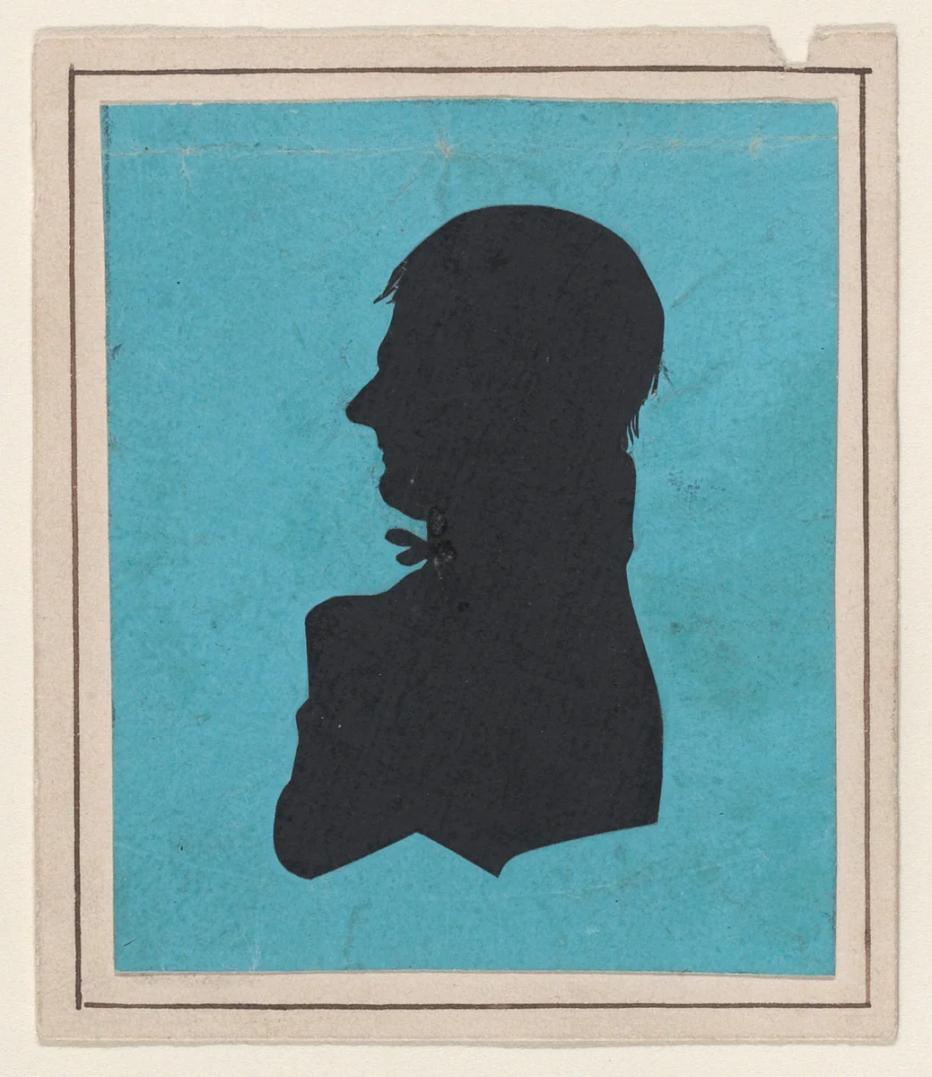 Silhouette of a man facing left by Asmus Jakob Carstens, other, 1782