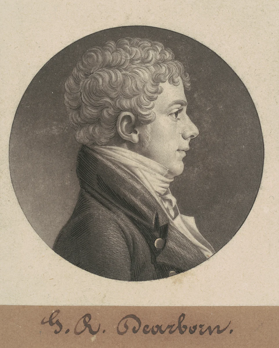 George Raleigh Dearborn by Charles B. J. Févret de Saint-Mémin, print, 1806