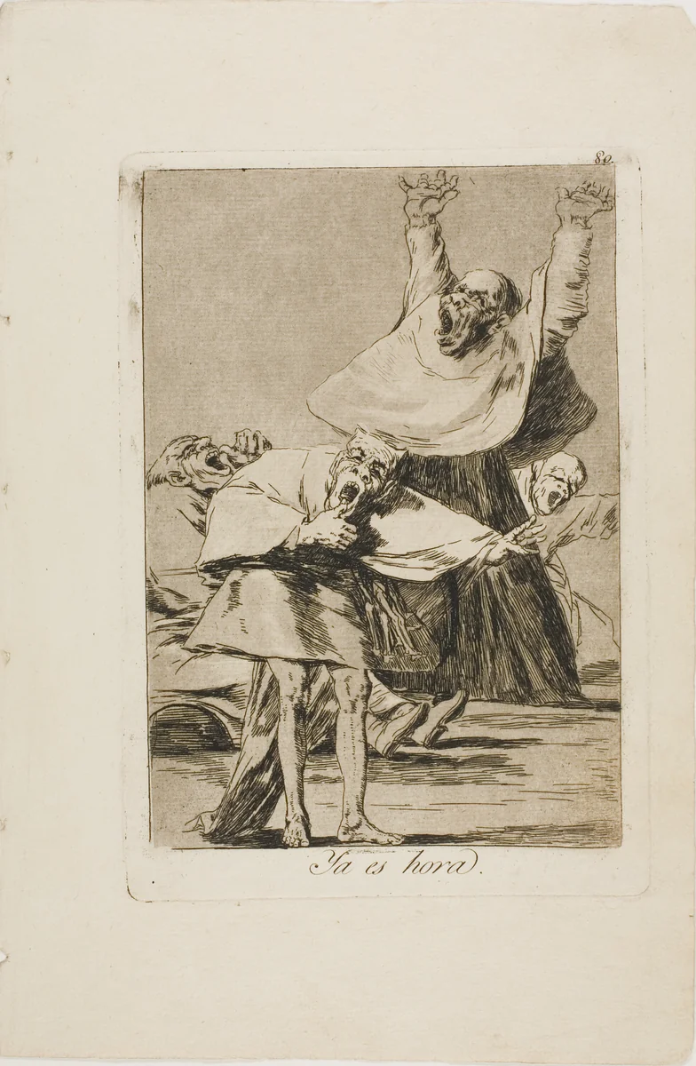 It is Time, plate 80 from Los Caprichos by Francisco José de Goya, print, 1797-1799