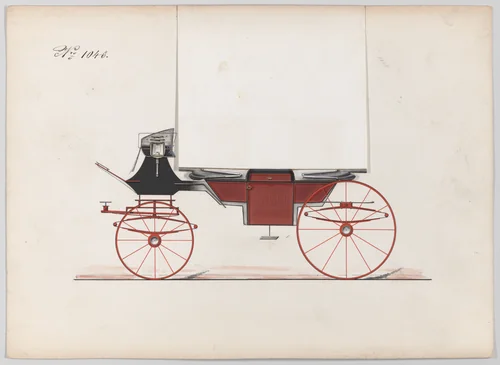 Landau #1046 by Brewster & Co., drawing, 1850-1870