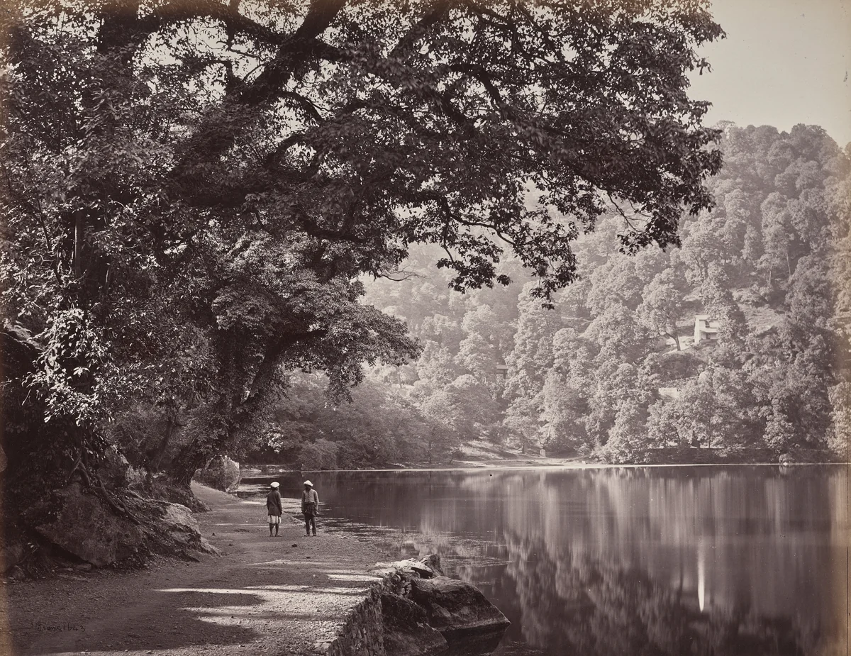 Hyree Lake. South End of the Lake by Samuel Bourne, photograph, 1863-1870