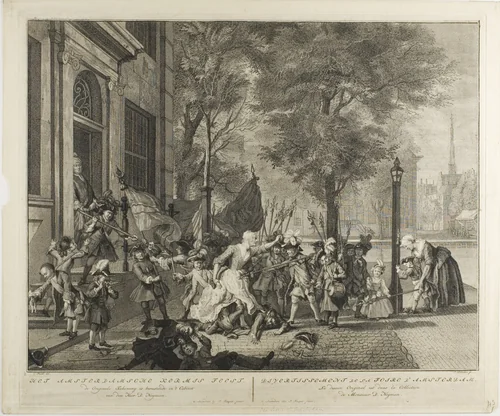 The Boys of Amsterdam by Jacobus Houbraken, print, 1718-1780