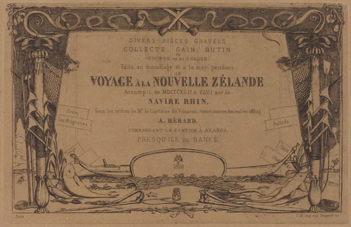 Couverture du "Voyage à la nouvelle Zélande" (Cover for the Set of Etchings Entitled "A Voyage to New Zealand") by Charles Meryon, print, 1866