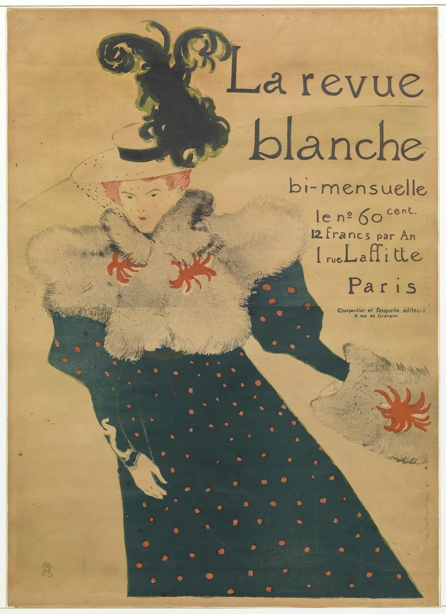 The White Review (La Revue blanche) by Henri de Toulouse-Lautrec, print, 1895