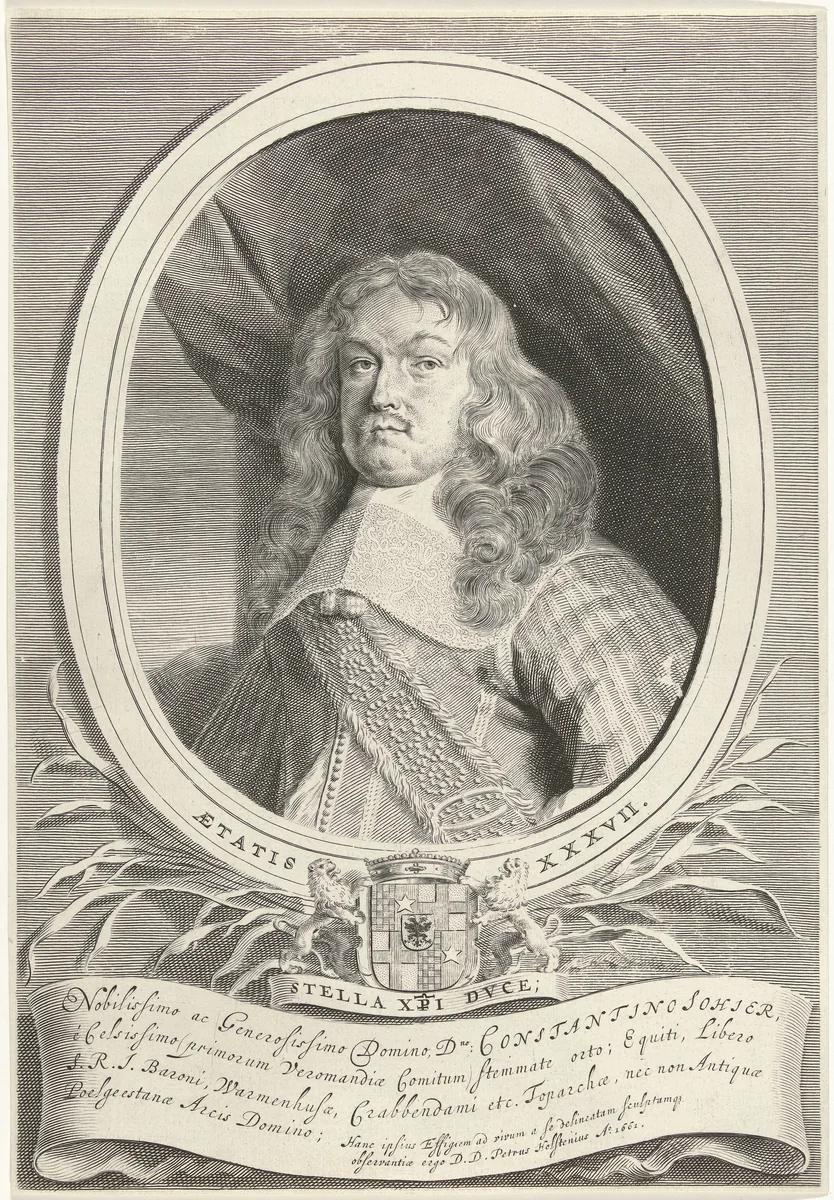 Portret van Constantin Sohier by anonymous, print, 1661