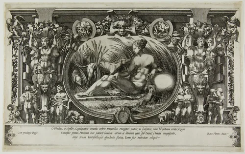 The Nymph of Fontainebleau by Pierre Milan, print, 1554