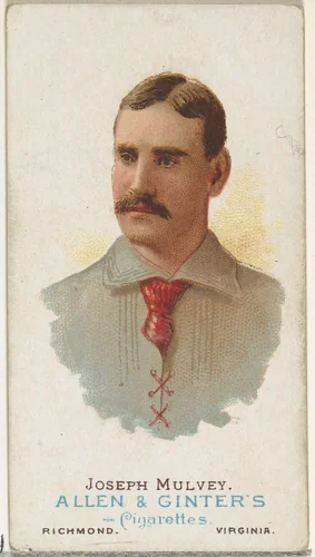 Joseph Mulvey, Baseball Player, from World's Champions, Series 1 (N28) for Allen & Ginter Cigarettes by Allen & Ginter, print, 1887