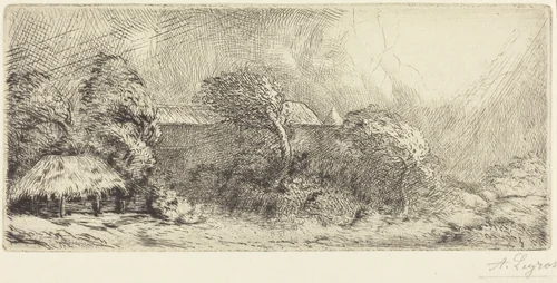 Chailli Seen in a Storm (Chailli: Effet d'orage) by Alphonse Legros, print, 1837-1911