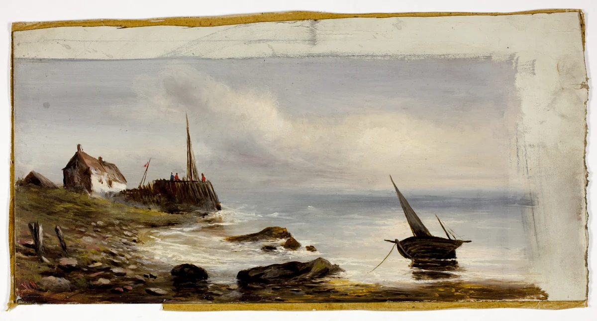 Cottage on the Shore by Unknown Artist, painting, 1800-1899