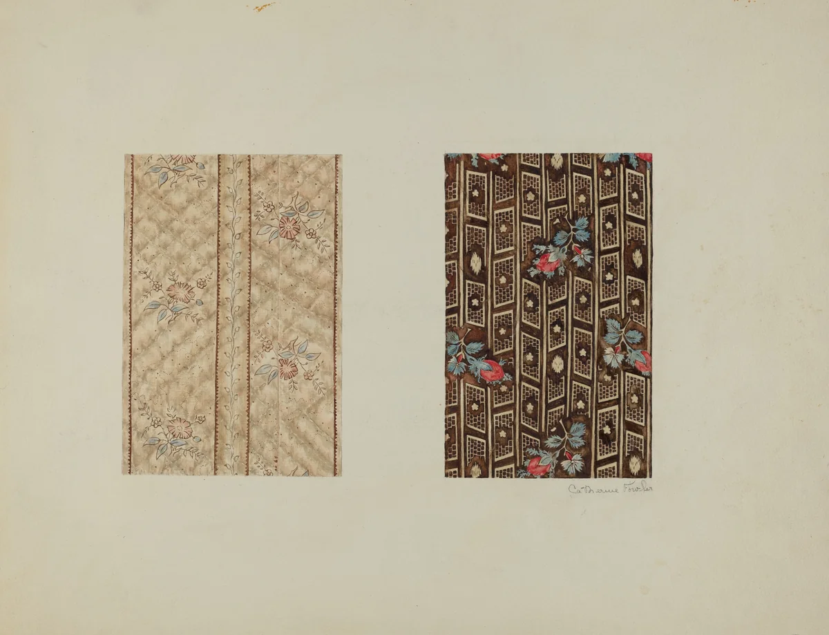 Chintzes from Quilt by Catherine Fowler, index of american design, 1938