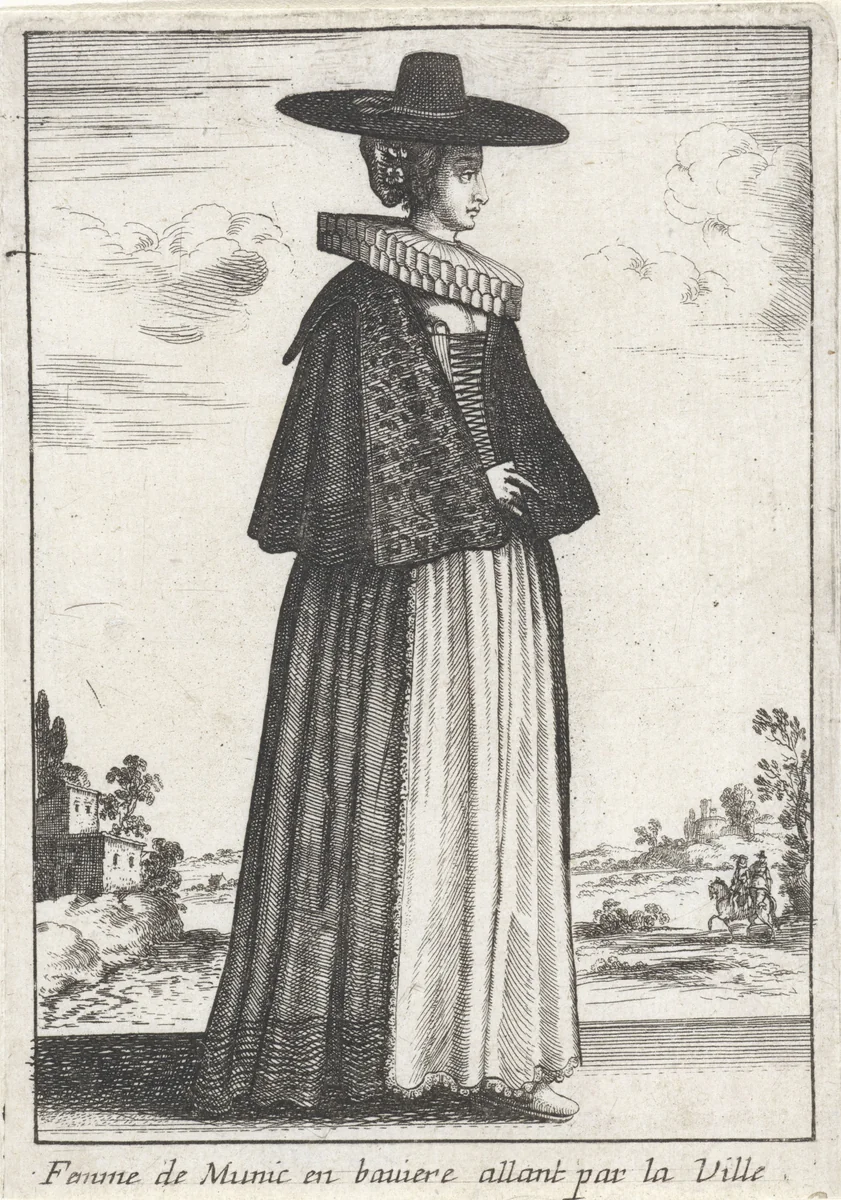Femme de Munic en bauiere allant par la Ville by anonymous, print, 1662
