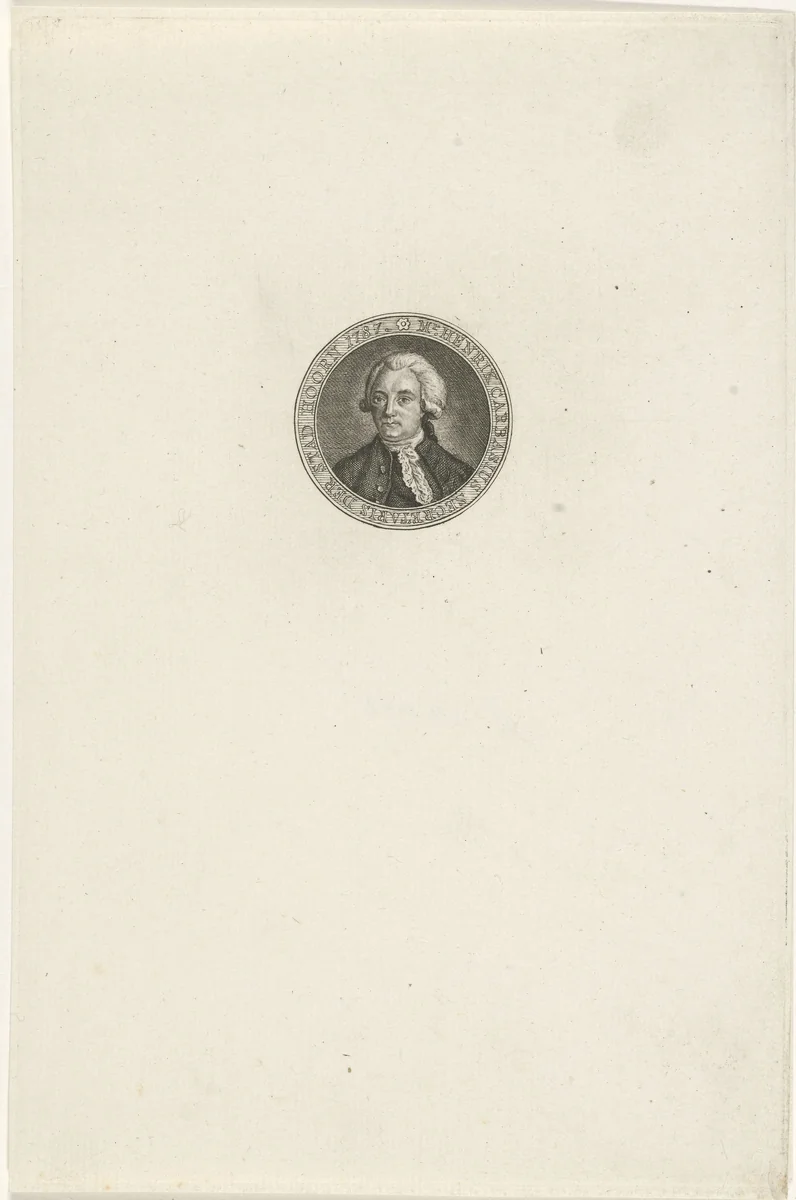 Portret van Henrik Carbasius by Abraham Jacobsz. Hulk, print, 1787