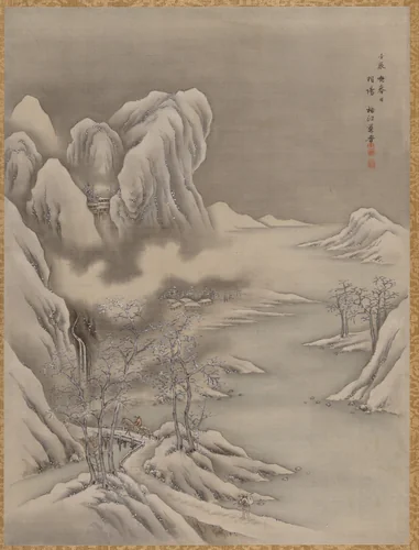 Winter Scene by Seki Shūkō, painting, 1892