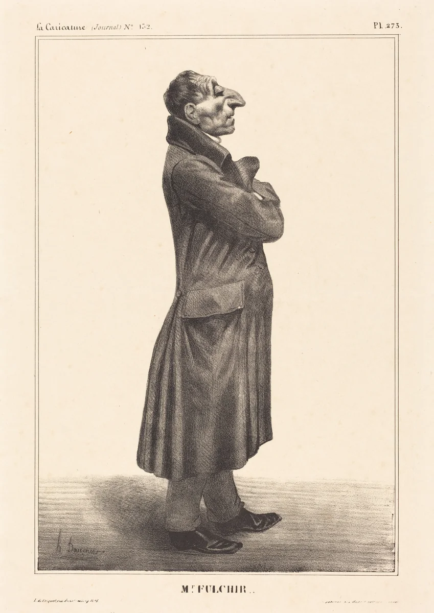 J. Claude Fulchiron by Honoré Daumier, print, 1833