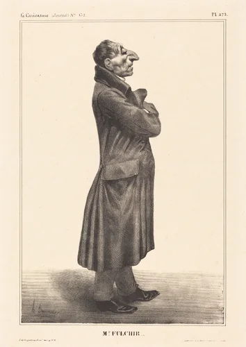 J. Claude Fulchiron by Honoré Daumier, print, 1833