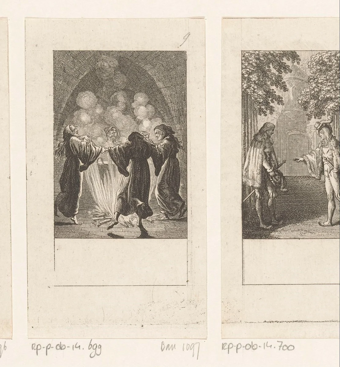 Heksen dansen rond de ketel by Daniel Nikolaus Chodowiecki, print, 1784