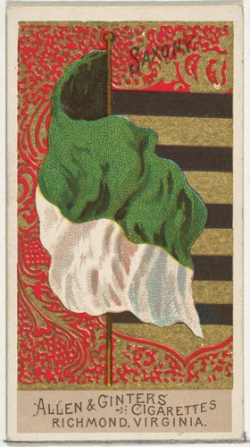 Saxony, from Flags of All Nations, Series 2 (N10) for Allen & Ginter Cigarettes Brands by Allen & Ginter, print, 1890