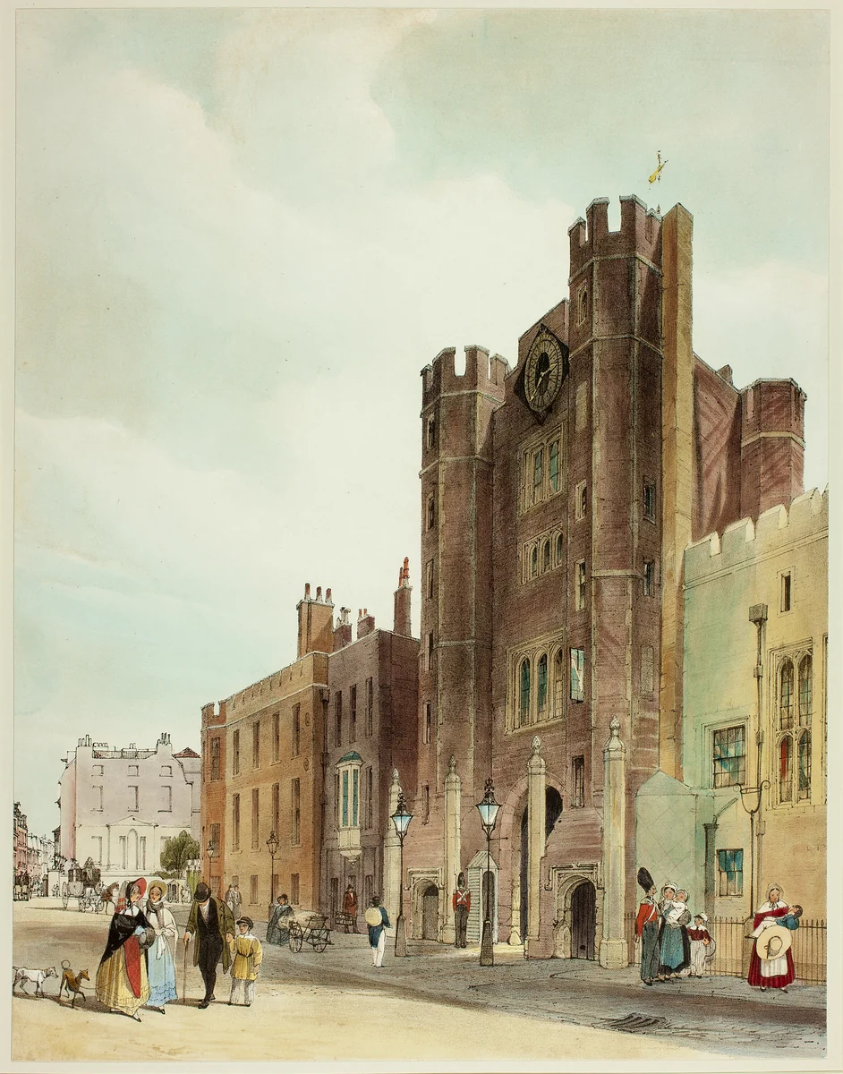 St. James Palace, plate ten from Original Views of London as It Is by Thomas Shotter Boys, print, 1842