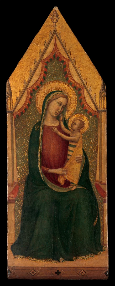 Madonna and Child Enthroned by Bernardo Daddi, painting, 1333-1341