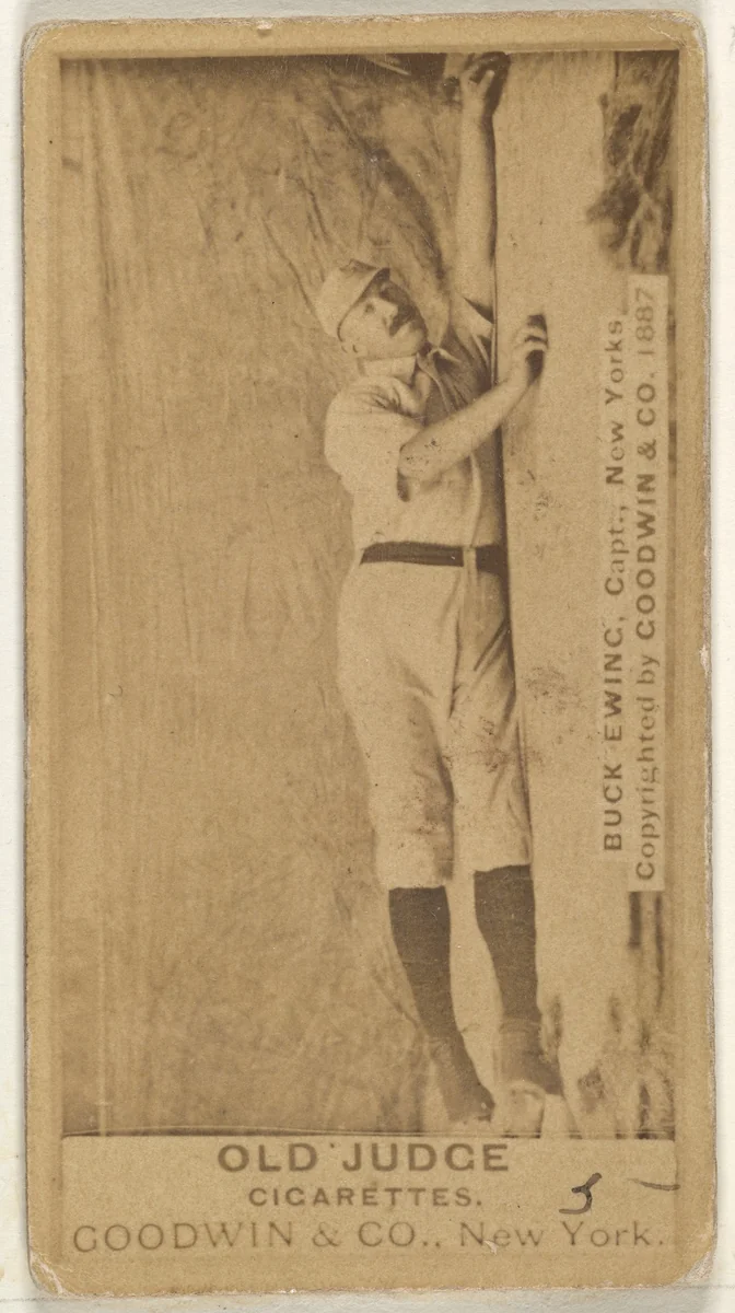 William "Buck" Ewing, Captain and Catcher, New York, from the Old Judge series (N172) for Old Judge Cigarettes by Goodwin & Company, photograph, 1887
