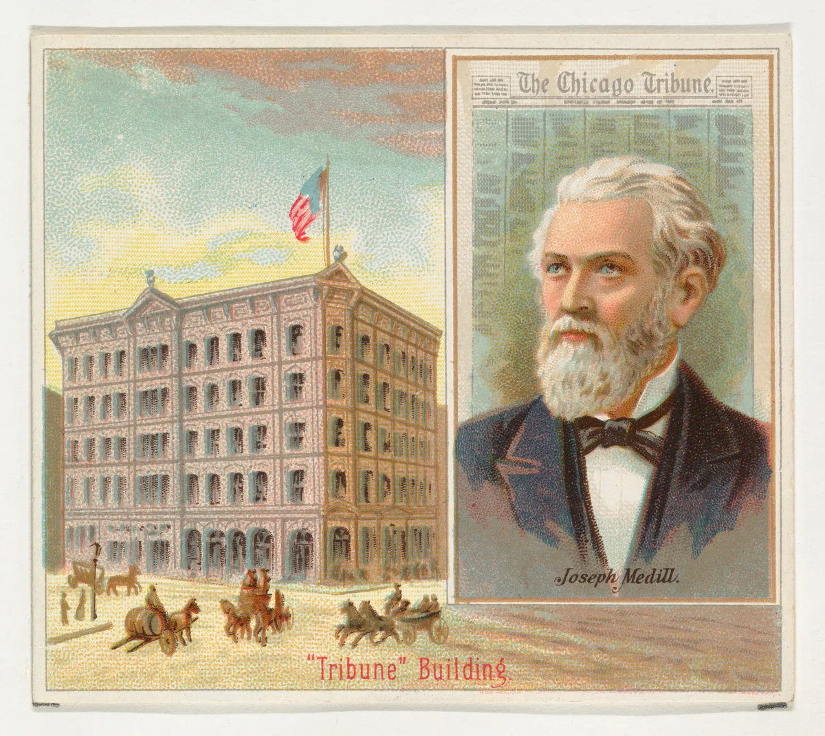Joseph Medill, The Chicago Tribune, from the American Editors series (N35) for Allen & Ginter Cigarettes by Allen & Ginter, print, 1887