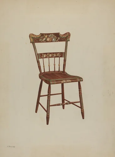 Pa. German Chair by Charles Henning, index of american design, 1939