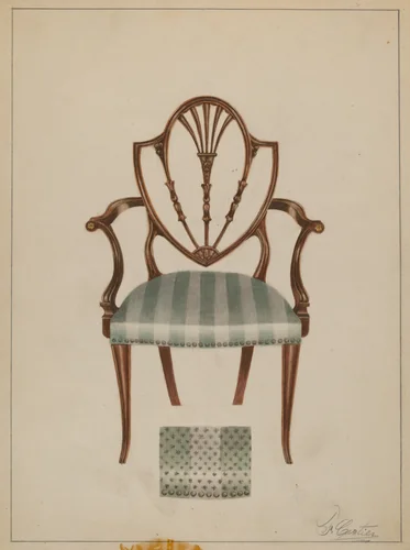Armchair by Ferdinand Cartier, index of american design, 1935-1942