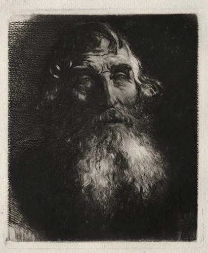 Study of an Old Man's Head by Hubert von Herkomer, print