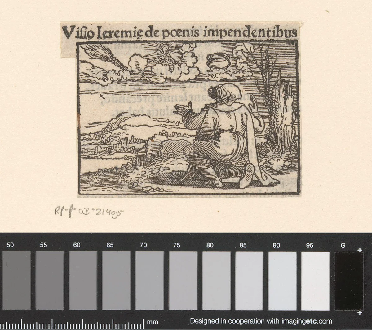 Visioen van Jeremia die de val van Jeruzalem aankondigt by anonymous, print, 1530-1533