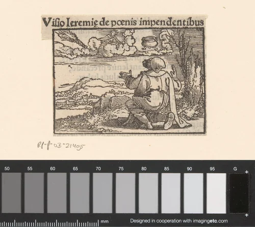Visioen van Jeremia die de val van Jeruzalem aankondigt by anonymous, print, 1530-1533