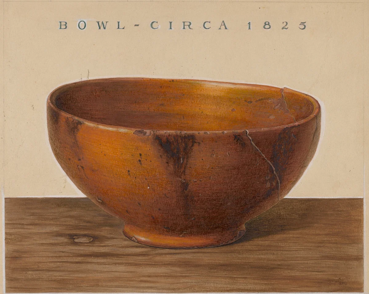 Bowl by Philip Smith, index of american design, 1938