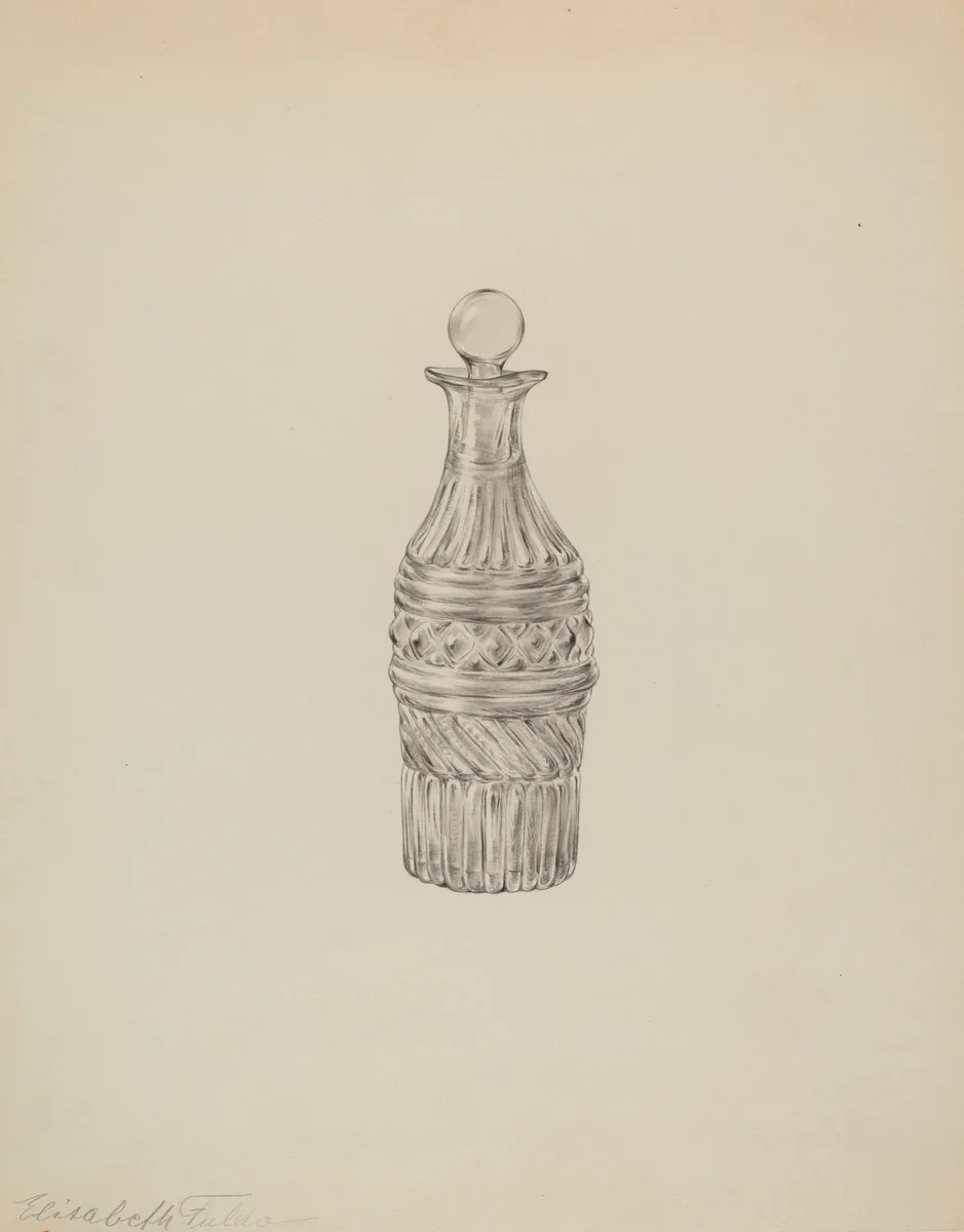 Cruet Bottle by Elisabeth Fulda, index of american design, 1939