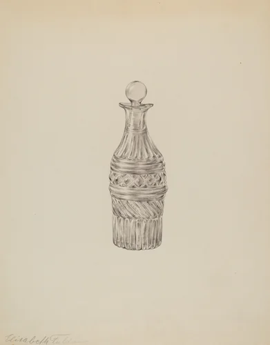 Cruet Bottle by Elisabeth Fulda, index of american design, 1939