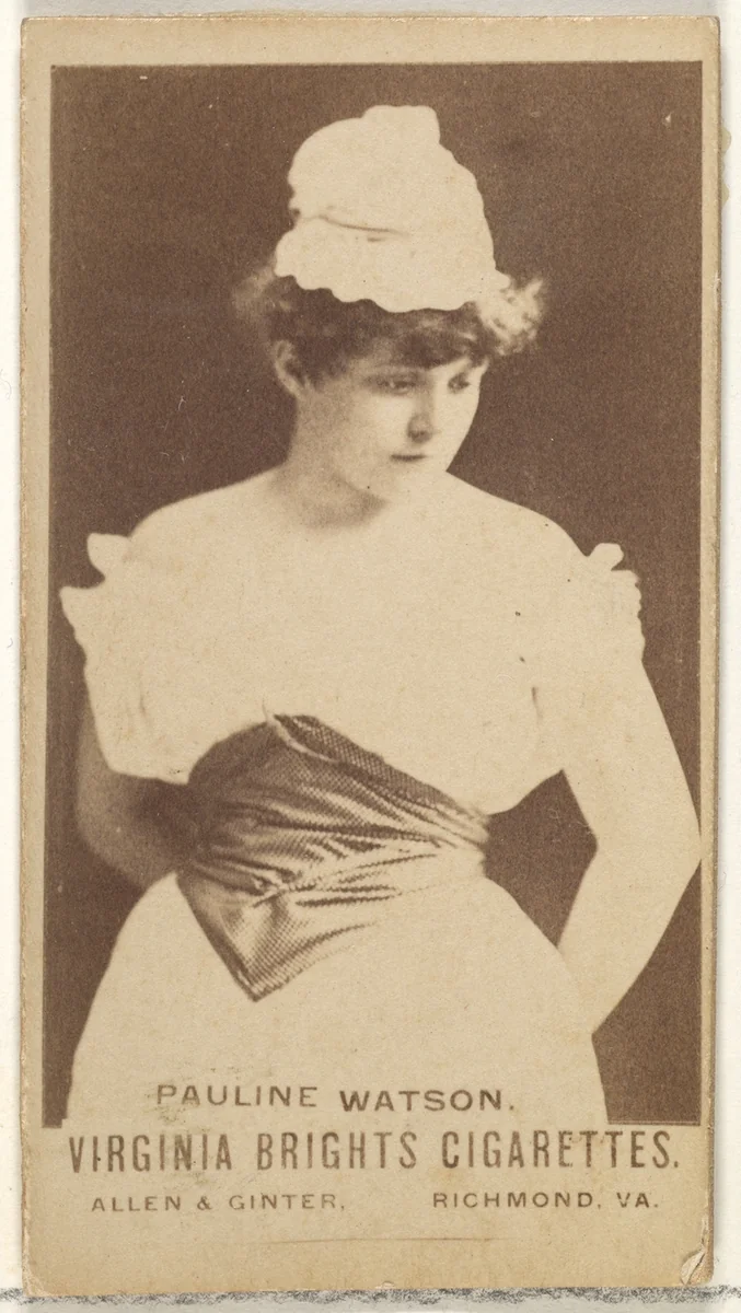 Pauline Watson, from the Actors and Actresses series (N45, Type 1) for Virginia Brights Cigarettes by Allen & Ginter, photograph, 1885-1891