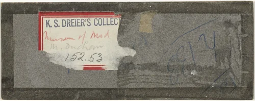 Handmade Stereopticon Slide by Marcel Duchamp, drawing, 1918