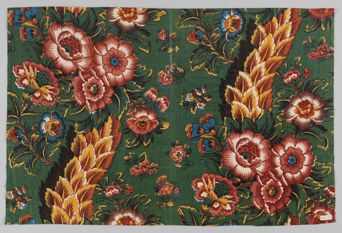 Piece by Bannister Hall, textile, 1807-1817
