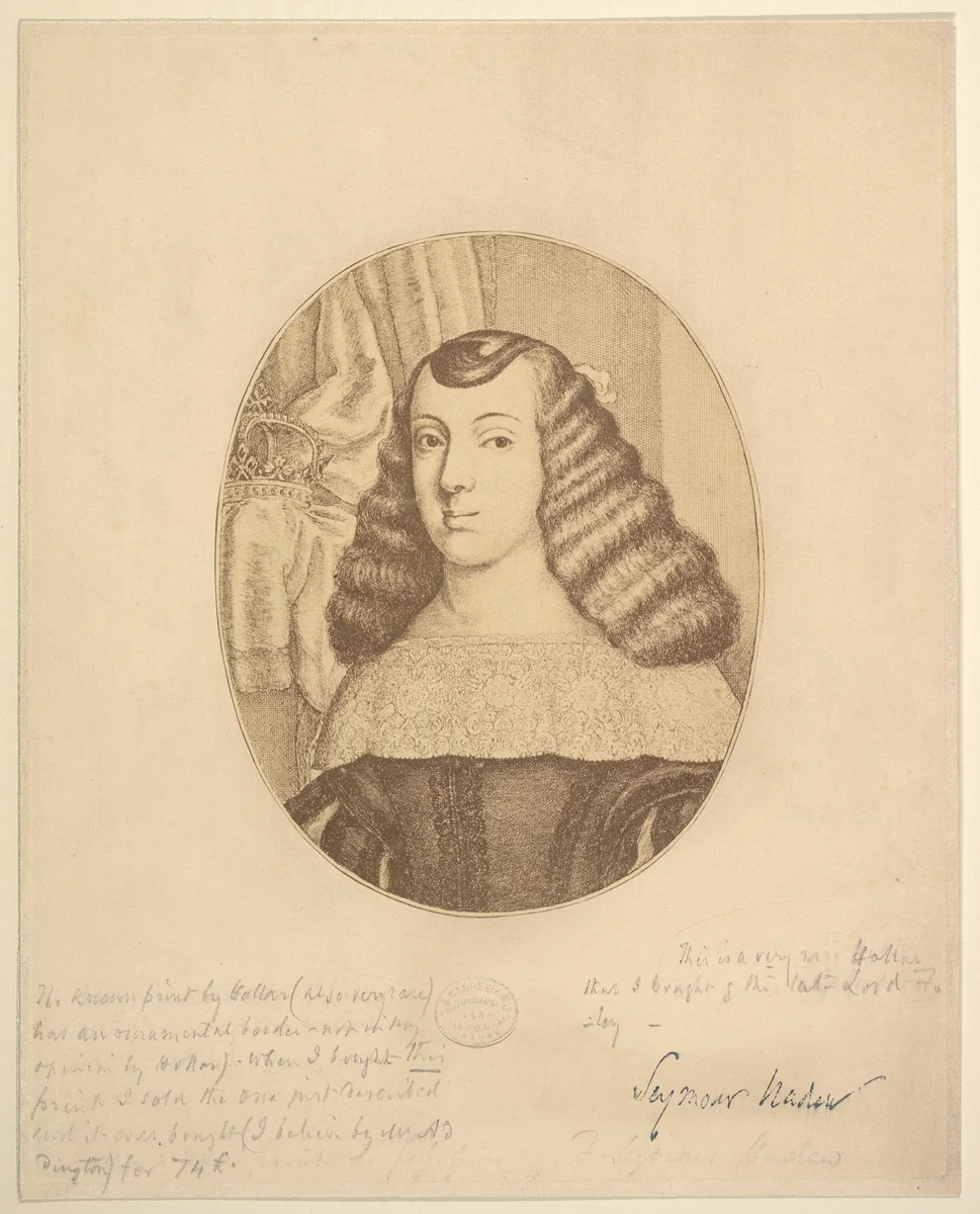 Catherine, Princess of Portugal by Wenceslaus Hollar, print, 1661