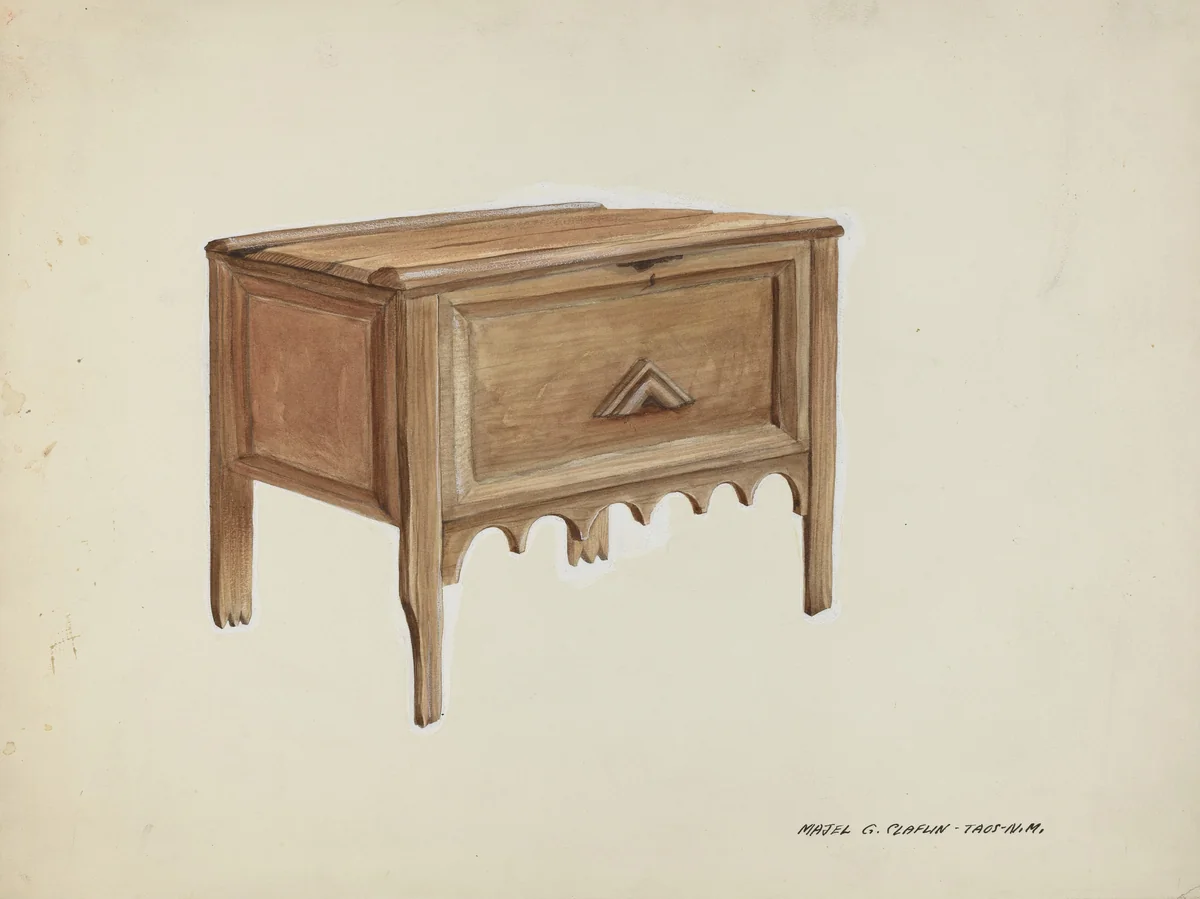 Chest by Majel G. Claflin, index of american design, 1937