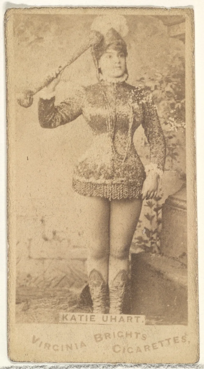 Katie Uhart, from the Actors and Actresses series (N45, Type 1) for Virginia Brights Cigarettes by Allen & Ginter, photograph, 1885-1891
