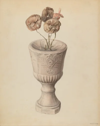 Chalice with Flowers by Mina Lowry, index of american design, 1937