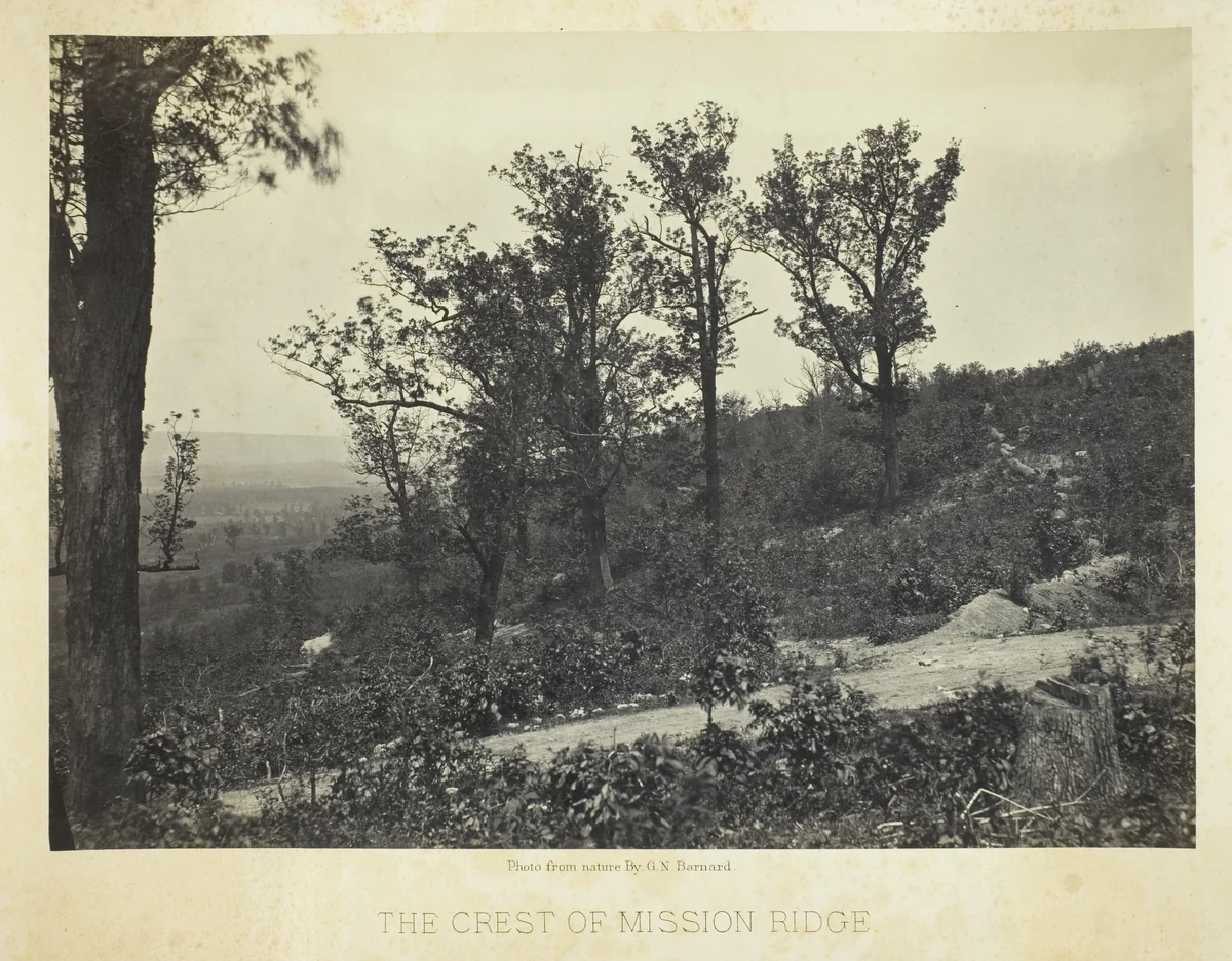 The Crest of Mission Ridge by George Barnard, photograph, 1864-1866