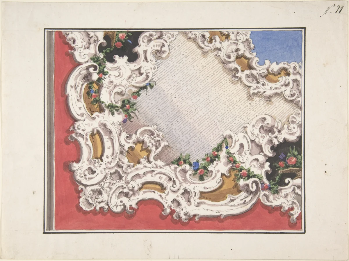 Design for a Ceiling by anonymous, drawing, 1800-1900