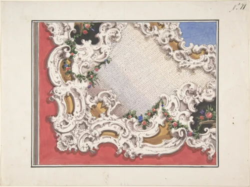 Design for a Ceiling by anonymous, drawing, 1800-1900