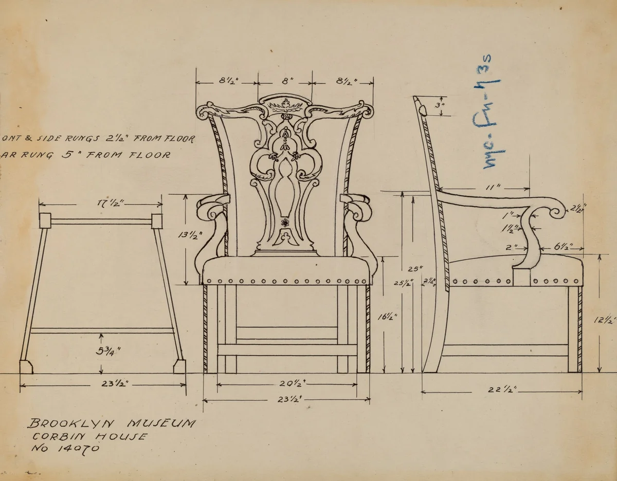 Armchair by Lorenz Rothkranz, index of american design, 1936